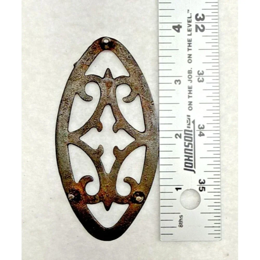 Cast Iron Sad Iron Trivet Lot of 4 Ornate Victorian Flat Iron Trivets Vintage